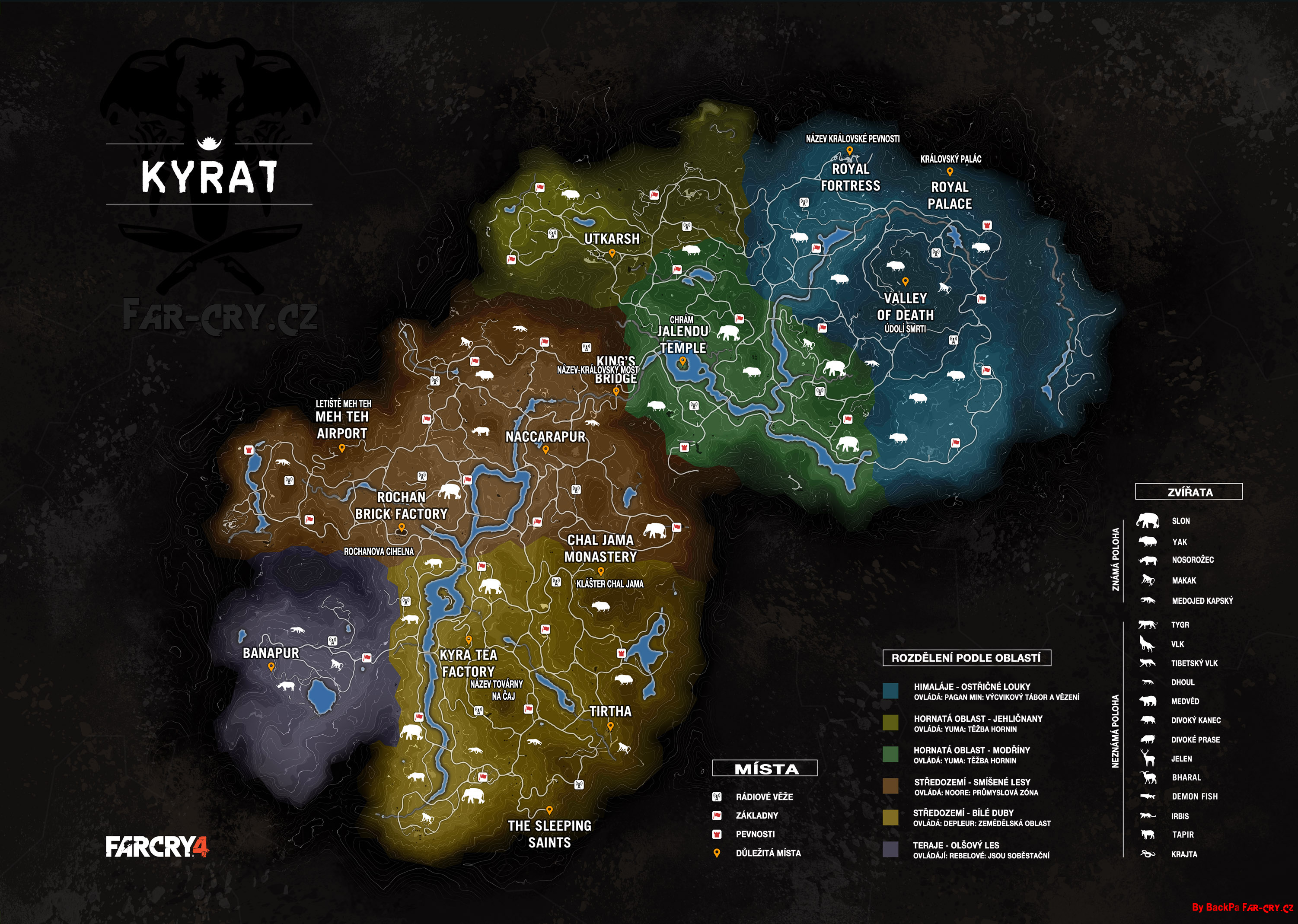 Far Cry 4 mapa Kyratu