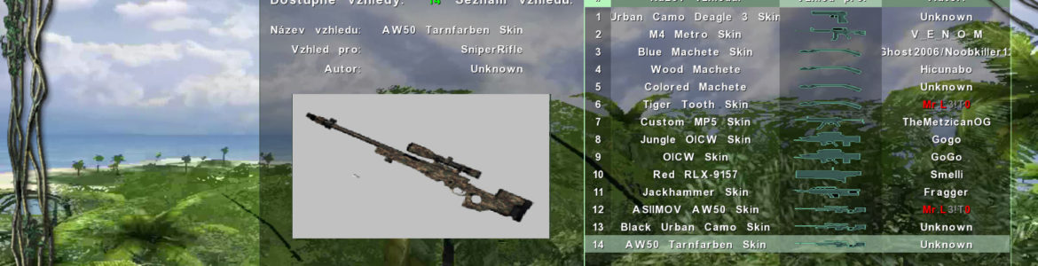 Far Cry LR Addon seznam vzhledů