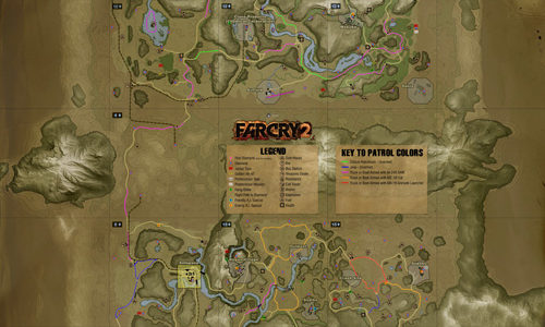 Far Cry 2 mapa 5110x9222px – NEJVĚTŠÍ CZ WEB K FAR CRY SÉRII