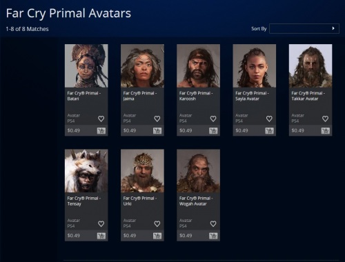 Far Cry Primal PS4 avatars