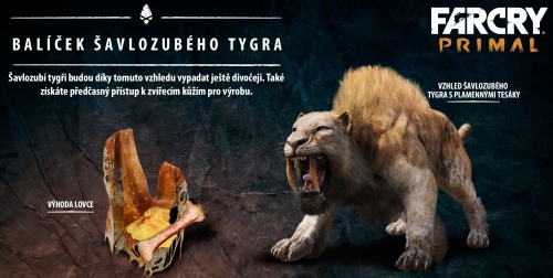 Far Cry Primal balíček šavlozubého tygra