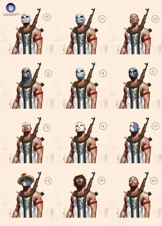 Far Cry 3 Concept art Postavy