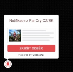 Odběr push notifikace