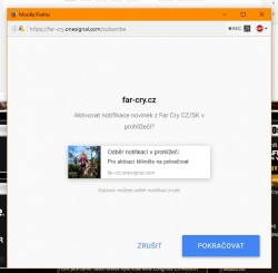 Odběr push notifikace