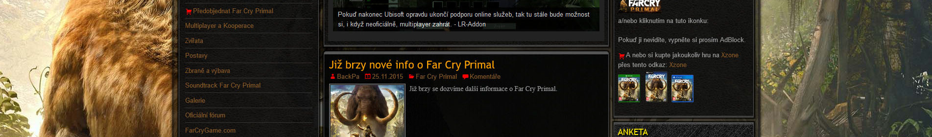 Starý vzhled far-cry.cz